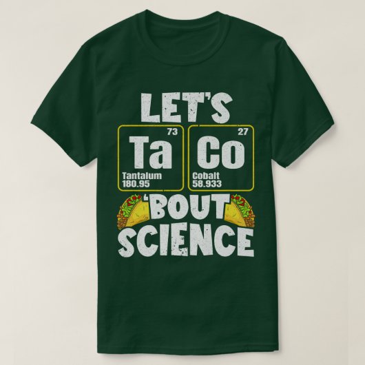Mannen Let's Taco'Bout Science Premium T-shirt (Design voorkant)