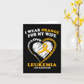 Mannen Leukemie Bewustzijn - Ik Draag Sinaasappel  Kaart (Gele Bloem)