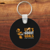 Mannen leven gaat over doelen lacrosse voor jongen sleutelhanger (Voorkant)