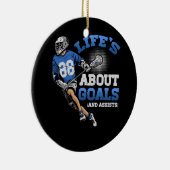 Mannen leven gaat over Doelstellingen Lacrosse Spo Keramisch Ornament (Rechts)