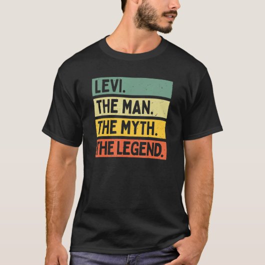 Mannen Levi het Man de mythe de Legend personaliz T-shirt (Voorkant)