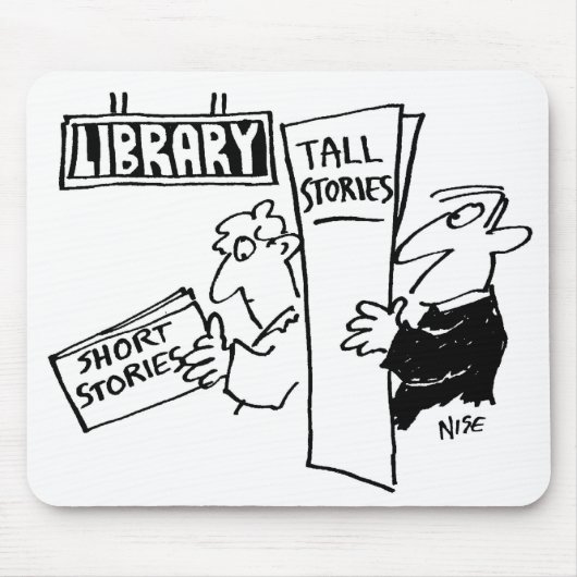 Mannen lezen boeken in een bibliotheek muismat (Voorkant)