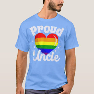 Mannen LGBT Heart Proud oom LGBTQ Gay Pride T-Shir T-shirt