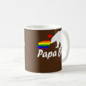 Mannen LGBT Papa Beer Gay Pride Equal Rights Koffiemok (Voorkant rechts)