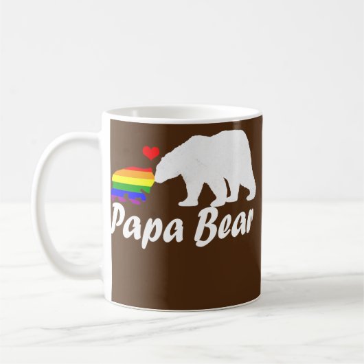 Mannen LGBT Papa Beer Gay Pride Equal Rights Koffiemok (Links)