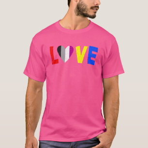 Mannen LHBTQ is de vlag van de aseksuele gemeensch T-shirt
