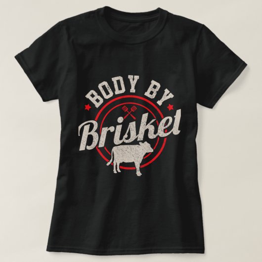Mannen lichaam door Brisket Funny Steak Lover Gril T-shirt (Design voorkant)