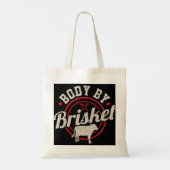Mannen lichaam door Brisket Funny Steak Lover Gril Tote Bag (Achterkant)