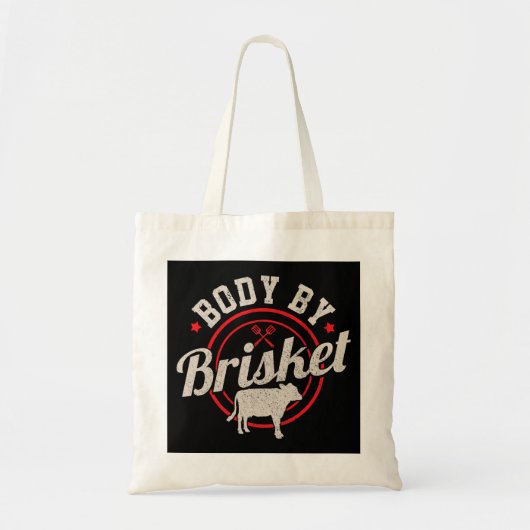 Mannen lichaam door Brisket Funny Steak Lover Gril Tote Bag (Voorkant)