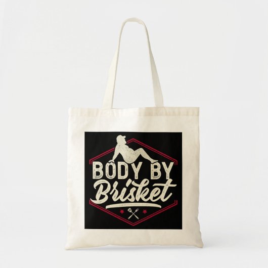 Mannen lichaam door Brisket Shirt Funny Steak Love Tote Bag (Voorkant)