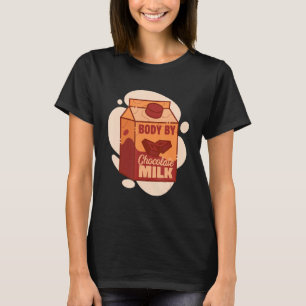 Mannen lichaam met chocolade Melk met zoete maalti T-shirt