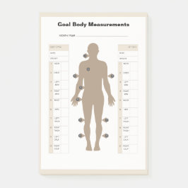 Mannen Lichaamsmeting Tracker-Gewichtsverlies Fitn Post-it® Notes