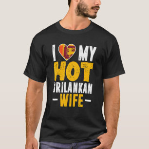 Mannen liefde mijn srilankan vrouw sri lanka vlag  t-shirt