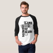 Mannen Liefde van God Bijbels kruiswoord T-shirt (Voorkant volledig)