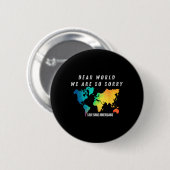 Mannen lieve wereld ronde button 5,7 cm (Voorkant /achterkant)