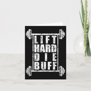 Mannen Lift Hard Die Buff Workout Bodybuilding Gym Kaart