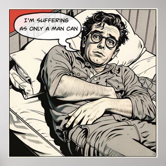 Mannen lijden jaren 1950 Comic Poster (Voorkant)