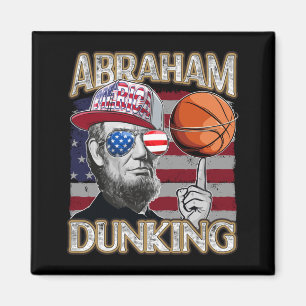 Mannen lincoln abraham dompelen basketbal patriott magneet