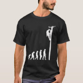 Mannen Lineman Evolution Funny Electric Cable Man T-shirt (Voorkant)