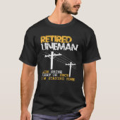 Mannen Lineman Retirement Funny Electricia Occupat T-shirt (Voorkant)