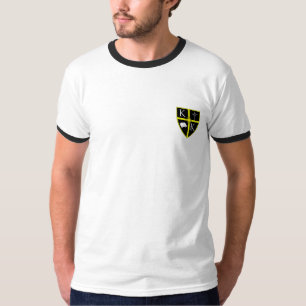 Mannen linker borst Ringer T-shirt