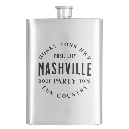 Mannen Liquor Country Western Steel Classic Flask Flacon (Voorkant)