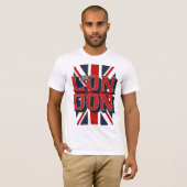 Mannen London Flag T-shirt / White (Voorkant volledig)