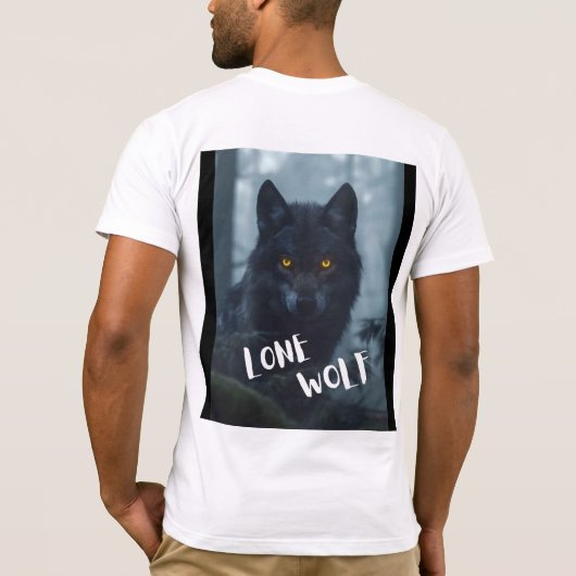 mannen (Lone Wolf Design) T-shirt (Achterkant)
