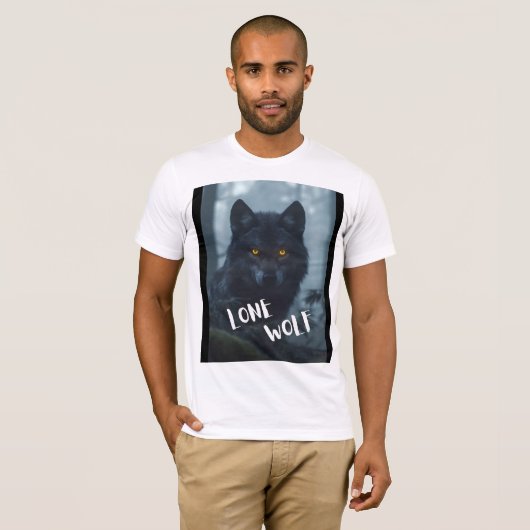 mannen (Lone Wolf Design) T-shirt (Voorkant volledig)