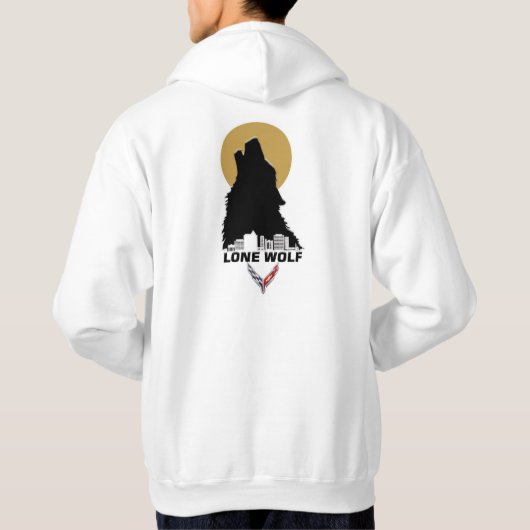 Mannen Lone Wolf Hoodie (Achterkant)