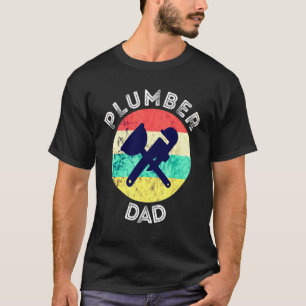 Mannen Loodgieter Papa Pipefitter Papa Retro Sun T-shirt