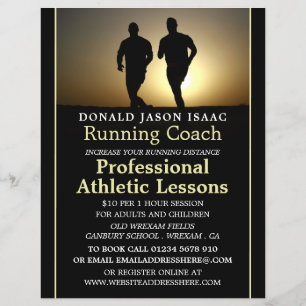 Mannen lopen, Athletics Lesson Adverteren Flyer