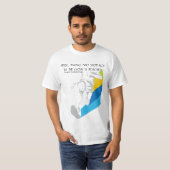 Mannen lopen, inspirerend poster t-shirt (Voorkant volledig)