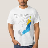 Mannen lopen, inspirerend poster t-shirt (Voorkant)