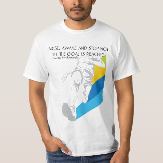 Mannen lopen, inspirerend poster t-shirt (Voorkant)