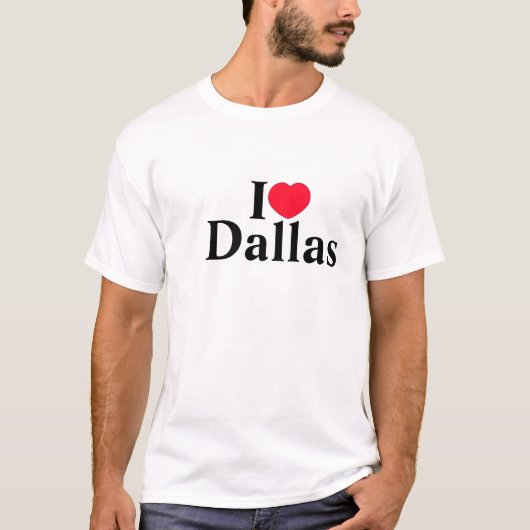 Mannen Love Dallas Shirt (Voorkant)