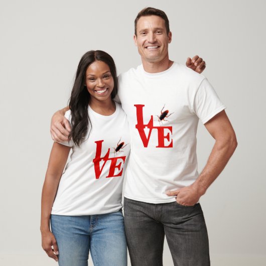 Mannen LOVE (met kakkerlak) T-shirt (Unisex)