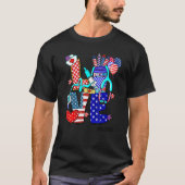 Mannen Love Rad Tech Stethoscope Fireworks Verenig T-shirt (Voorkant)