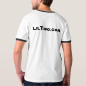 Mannen LT.com White Ringer T-Shirt (Achterkant)