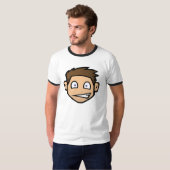 Mannen LT.com White Ringer T-Shirt (Voorkant volledig)