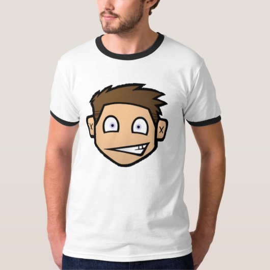 Mannen LT.com White Ringer T-Shirt (Voorkant)