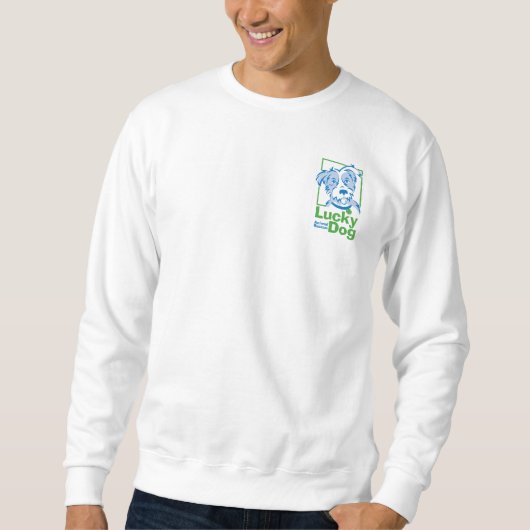 Mannen Lucky Dog Sweatshirt (Voorkant)