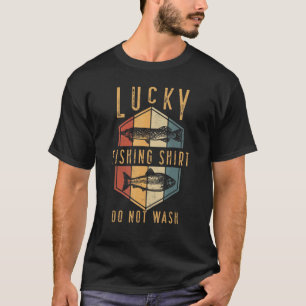 Mannen Lucky Fishing  Niet Wassen Vaderdag Vis T-shirt