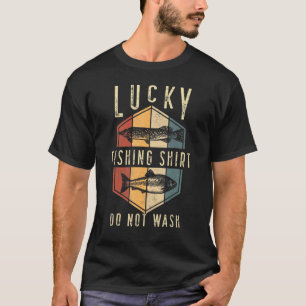 Mannen Lucky Fishing Niet wassen Vaderdag Vis T-shirt