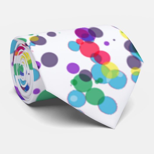 Mannen Luid Spotty White Stropdas (Opgerold)