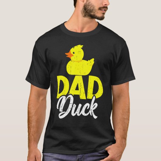 Mannen luidop Duckies Pap Duck Vaderdag T-shirt (Voorkant)