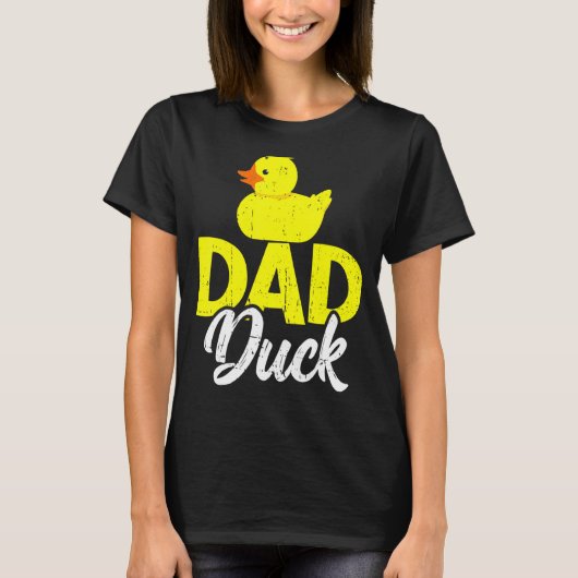 Mannen luidop Duckies Pap Duck Vaderdag T-shirt (Voorkant)
