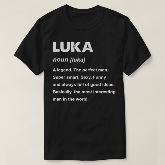 Mannen Luka Naam T-shirt (Design voorkant)