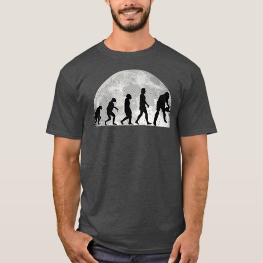 Mannen Lumberjack Evolution Moon Forester Chainzaa T-shirt (Voorkant)