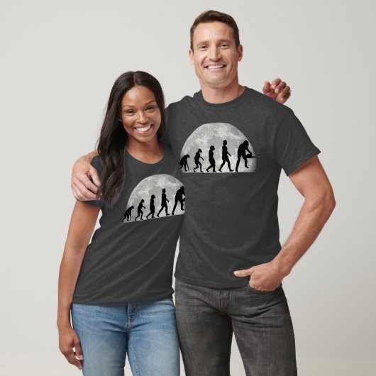 Mannen Lumberjack Evolution Moon Forester Chainzaa T-shirt (Unisex)